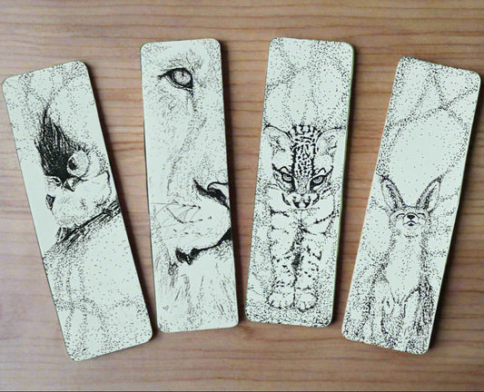 Black and White Animal Bookmarks
